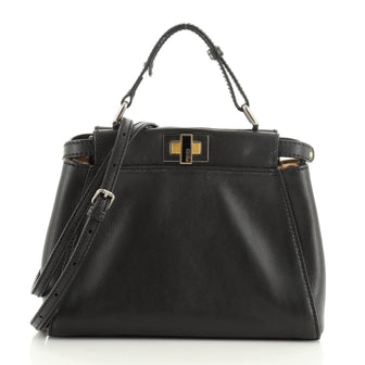 Fendi Peekaboo Bag Leather with Calf Hair Interior Mini