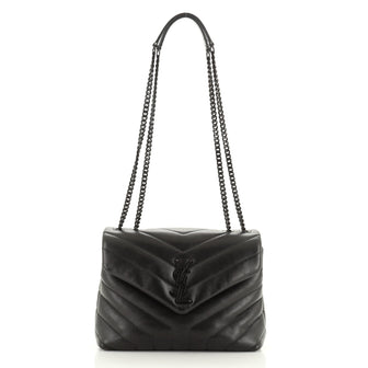 Saint Laurent LouLou Shoulder Bag Matelasse Chevron Leather Small