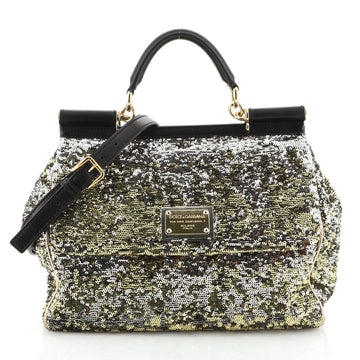 Dolce & Gabbana Soft Miss Sicily Bag Sequins Large