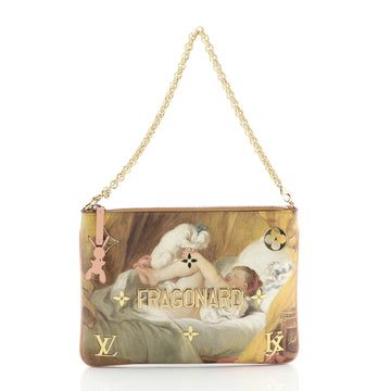 Louis Vuitton Pochette Clutch Limited Edition Jeff Koons Fragonard Print Canvas