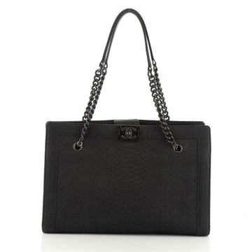 Chanel Boy Shopper Python Large