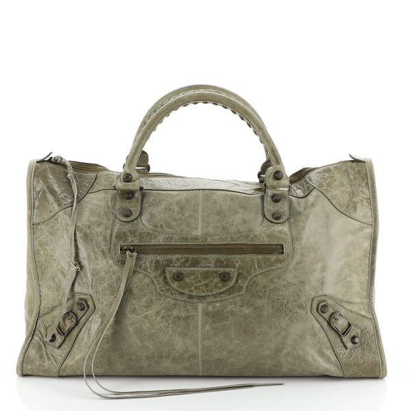 BALENCIAGA BAG - BALENCIAGA m スエット Balenciaga Work Classic Studs Bag Leather 54082