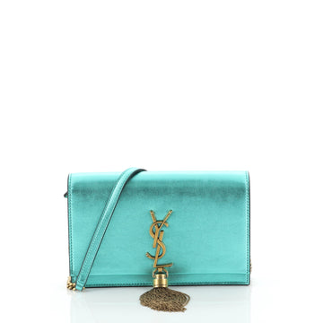 Saint Laurent Classic Monogram Tassel Chain Wallet Leather