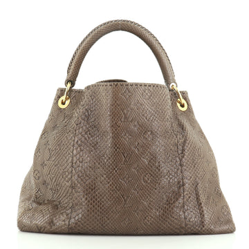 Louis Vuitton Artsy Handbag Monogram Embossed Python MM