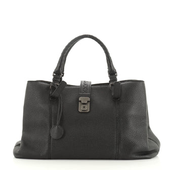 Bottega Veneta Roma Bag Leather with Intrecciato Detail Medium