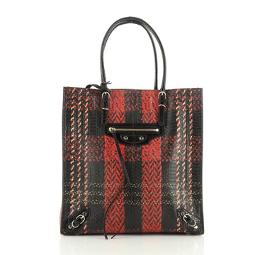 Balenciaga Papier A4 Zip Around Classic Studs Bag Printed Python