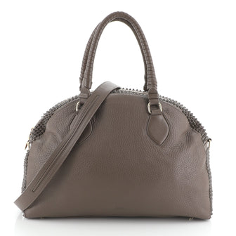 Christian Louboutin Panettone Convertible Satchel Spiked Leather Large