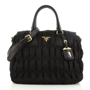 Prada Gaufre Convertible Tote Tessuto Large