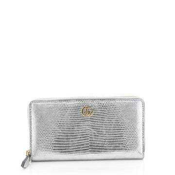 Gucci GG Marmont Zip Around Wallet Lizard