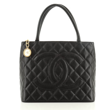 Chanel Medallion Tote Quilted Caviar