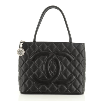 Chanel Medallion Tote Quilted Caviar