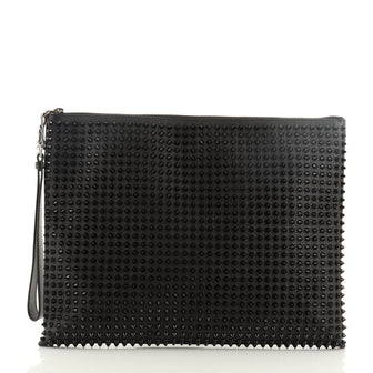 Christian Louboutin Peter Pouch Spiked Leather Medium