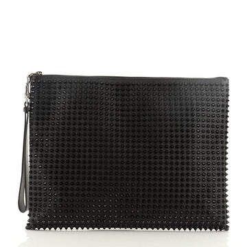 Christian Louboutin Peter Pouch Spiked Leather Medium