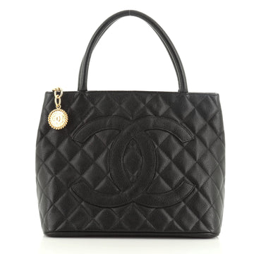 Chanel Medallion Tote Quilted Caviar