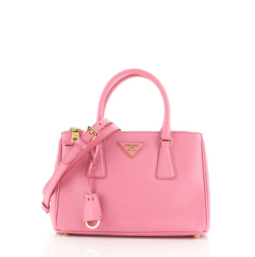 Prada Double Zip Lux Tote Saffiano Leather Mini