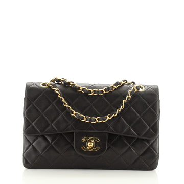 Chanel Vintage Classic Double Flap Bag Quilted Lambskin Small