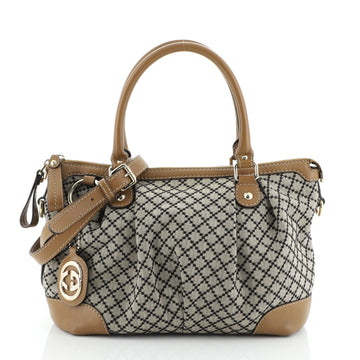 Gucci Sukey Top Handle Satchel Diamante Canvas Medium