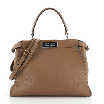Fendi Selleria Peekaboo Bag Grainy Leather Regular