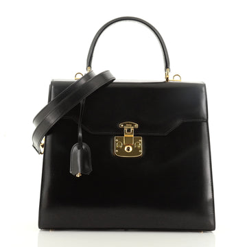 Gucci Vintage Lady Lock Top Handle Bag Leather Medium