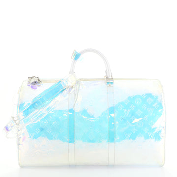 Louis Vuitton Keepall Bandouliere Bag Limited Edition Monogram Prism PVC 50