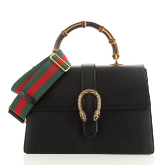 Gucci Dionysus Bamboo Top Handle Bag Leather Large