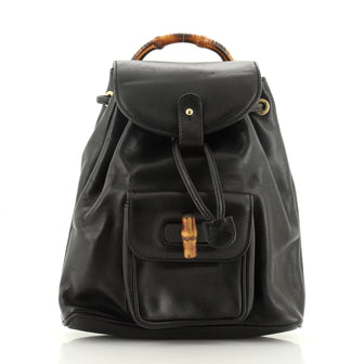Gucci Vintage Bamboo Backpack Leather Mini