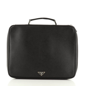 Prada One Hand Document Holder Saffiano Leather Large