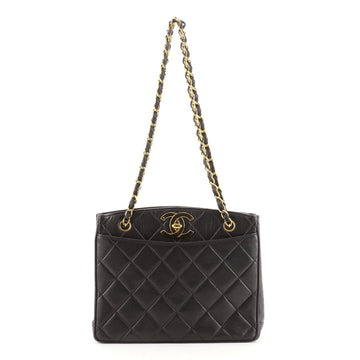 Chanel Vintage CC Lock Pocket Chain Tote Quilted Lambskin Medium