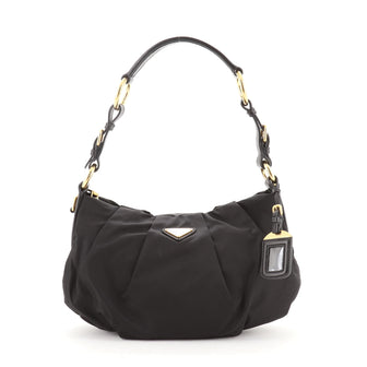 Prada Pleated Shoulder Bag Tessuto Medium