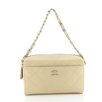 Chanel Vintage Front Pocket Camera Bag Quilted Caviar Small