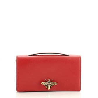 Christian Dior Bee Clutch Leather