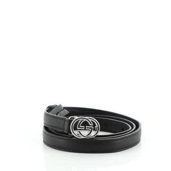 Gucci Interlocking G Belt Leather Thin