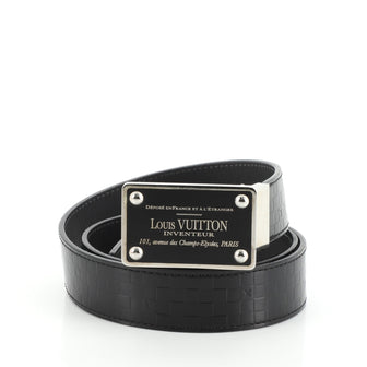 Louis Vuitton Inventeur Belt Damier Embossed Leather Medium