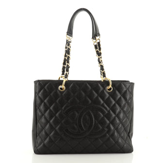 Chanel Vintage Grand Shopping Tote Quilted Caviar
