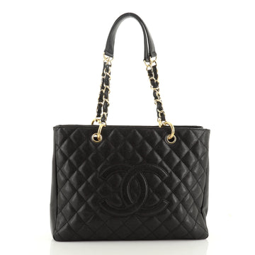Chanel Vintage Grand Shopping Tote Quilted Caviar