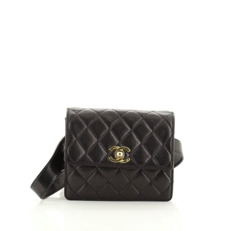 Chanel Vintage CC Flap Waist Bag Quilted Leather Small