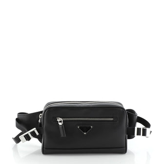 Prada Zip Waist Bag Saffiano Leather Small