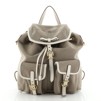 Prada Logo Backpack Canvas