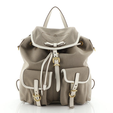 Prada Logo Backpack Canvas