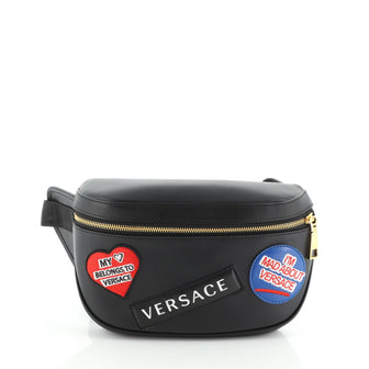 Versace Waist Bag Patch Embellished Leather