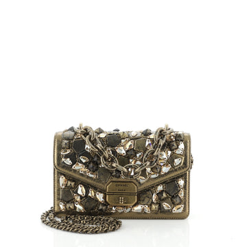 Chanel Convertible Gabrielle Flap Bag Embellished Lambskin Small