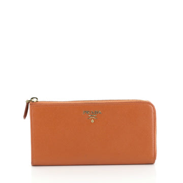 Prada Zip Around Wallet Saffiano Leather