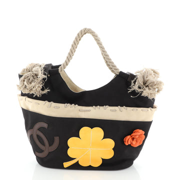 Chanel Cruise Rope Cabas Bag Canvas and Leather Large