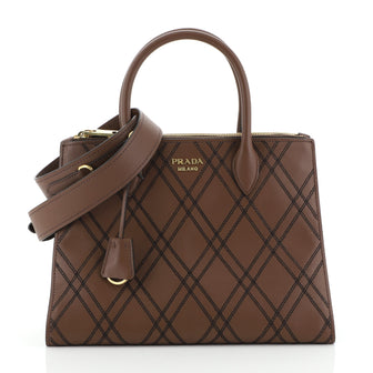 Prada Paradigme Bag Stitched City Calfskin Medium