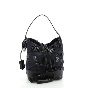 NN14 Spotlight Bucket Bag Sequin Graffiti Monogram Nylon PM