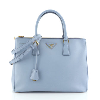 Prada Double Zip Lux Tote Saffiano Leather Medium
