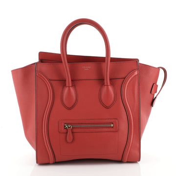 Celine Luggage Bag Grainy Leather Mini