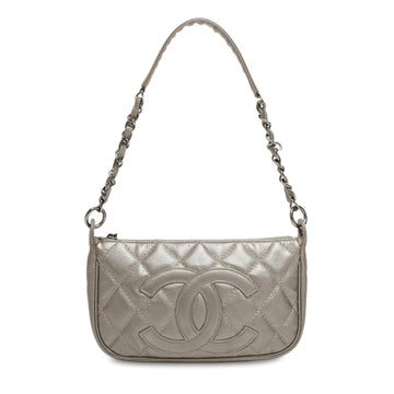 Chanel CC Pochette Quilted Caviar