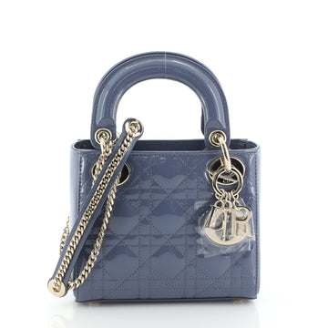 Christian Dior Lady Dior Chain Bag Cannage Quilt Patent Mini