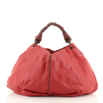 Bottega Veneta Aquilone Fortune Cookie Hobo Leather with Intrecciato Detail Large